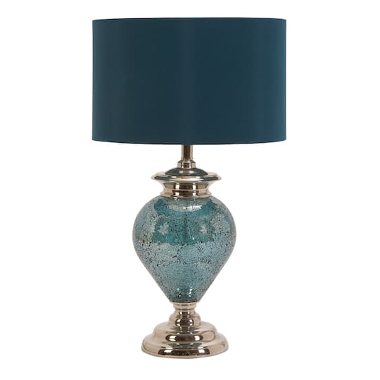 28&#x22; Blue Glass Tuscan Table Lamp